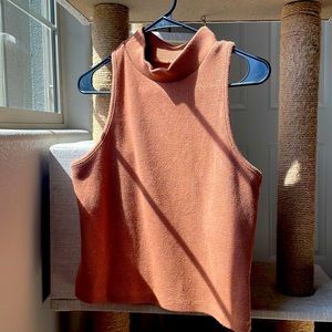 Mock Turtle Neck Tank A New Day Peach Orange
